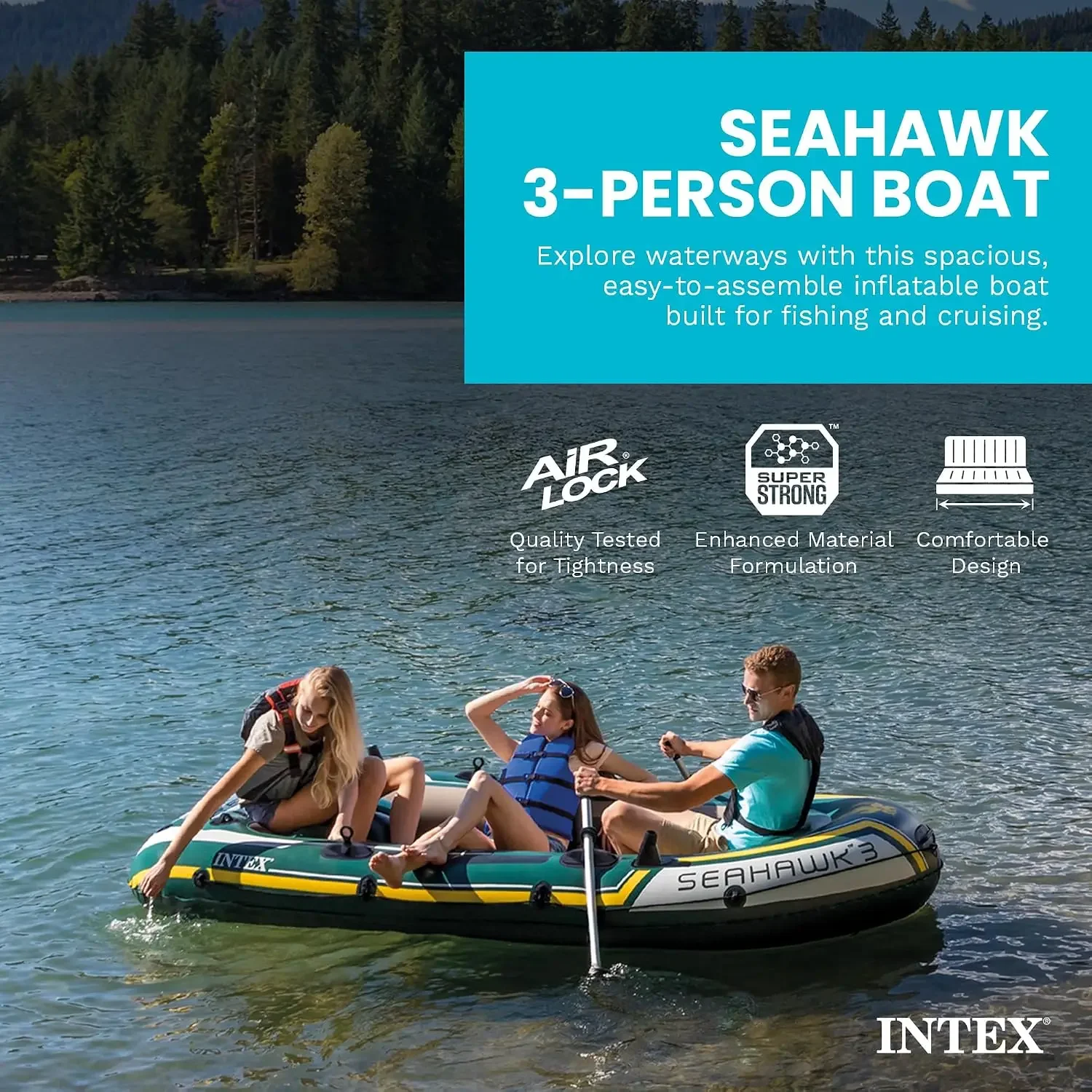 INTEX 66332EP Seahawk 2 Inflat - Fishing Rod Holder recension och pris