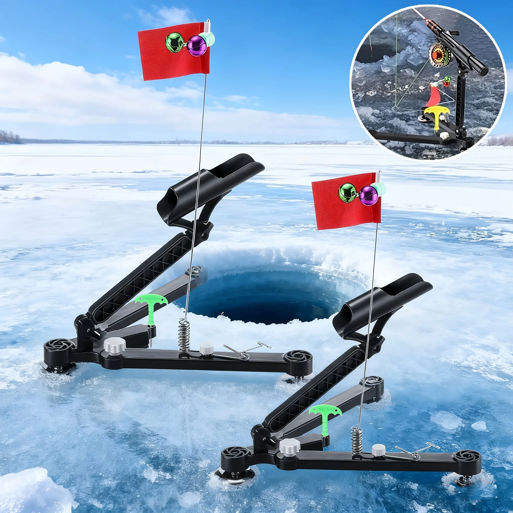 1set Ice Fishing Rod Holder -  - Fishing Rod Ice recension och pris